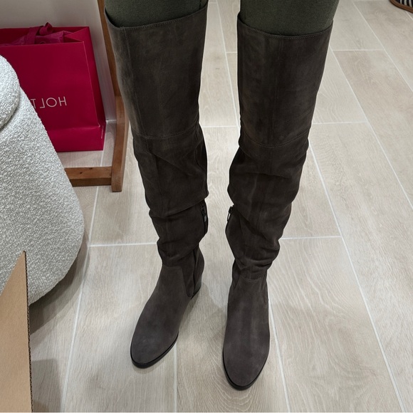 Via Spiga Suede Over The Knee Boots - Picture 4 of 10